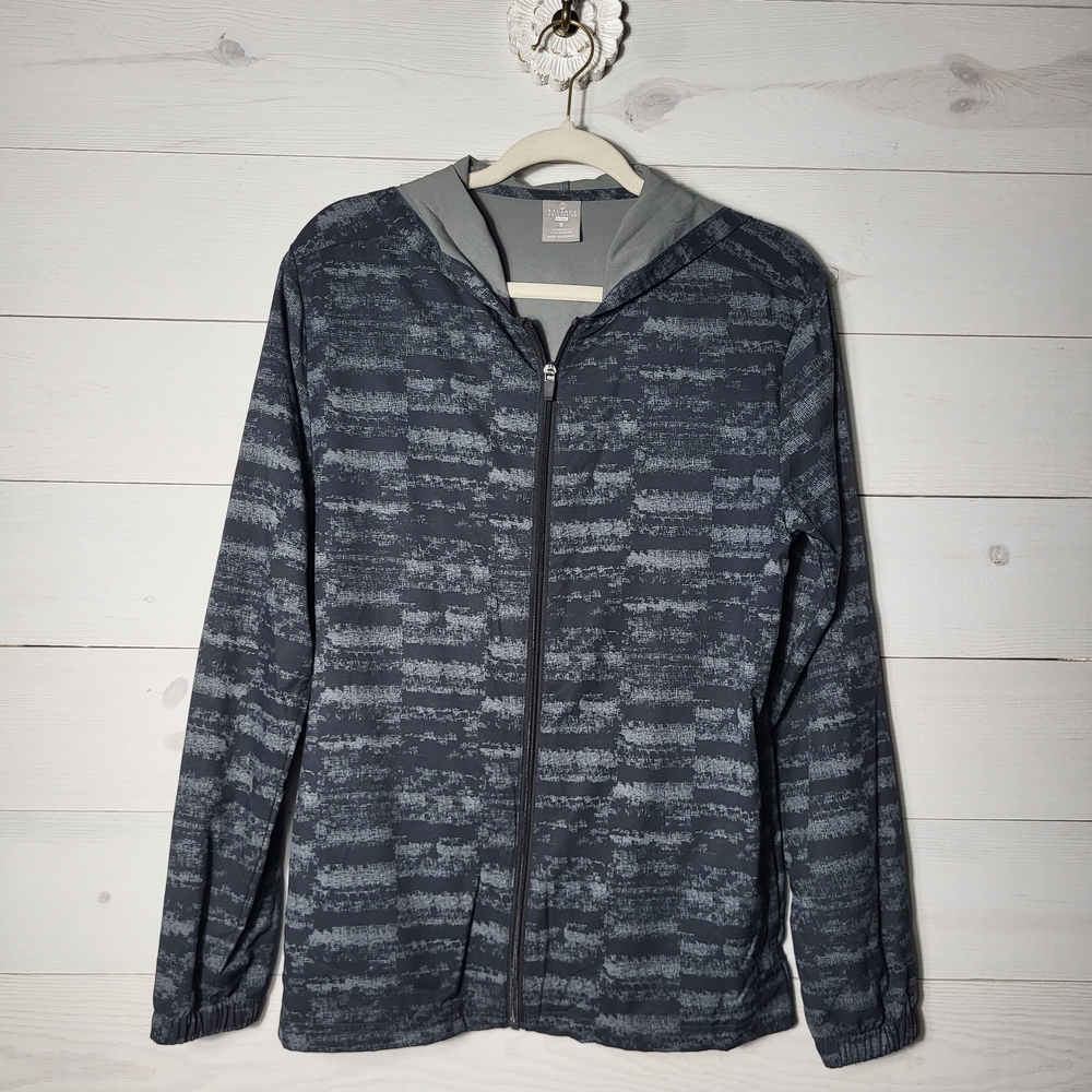 Balance Collection Jacket Hooded Stripe Zip Up Lightweight Spring Unisex Sporty.
